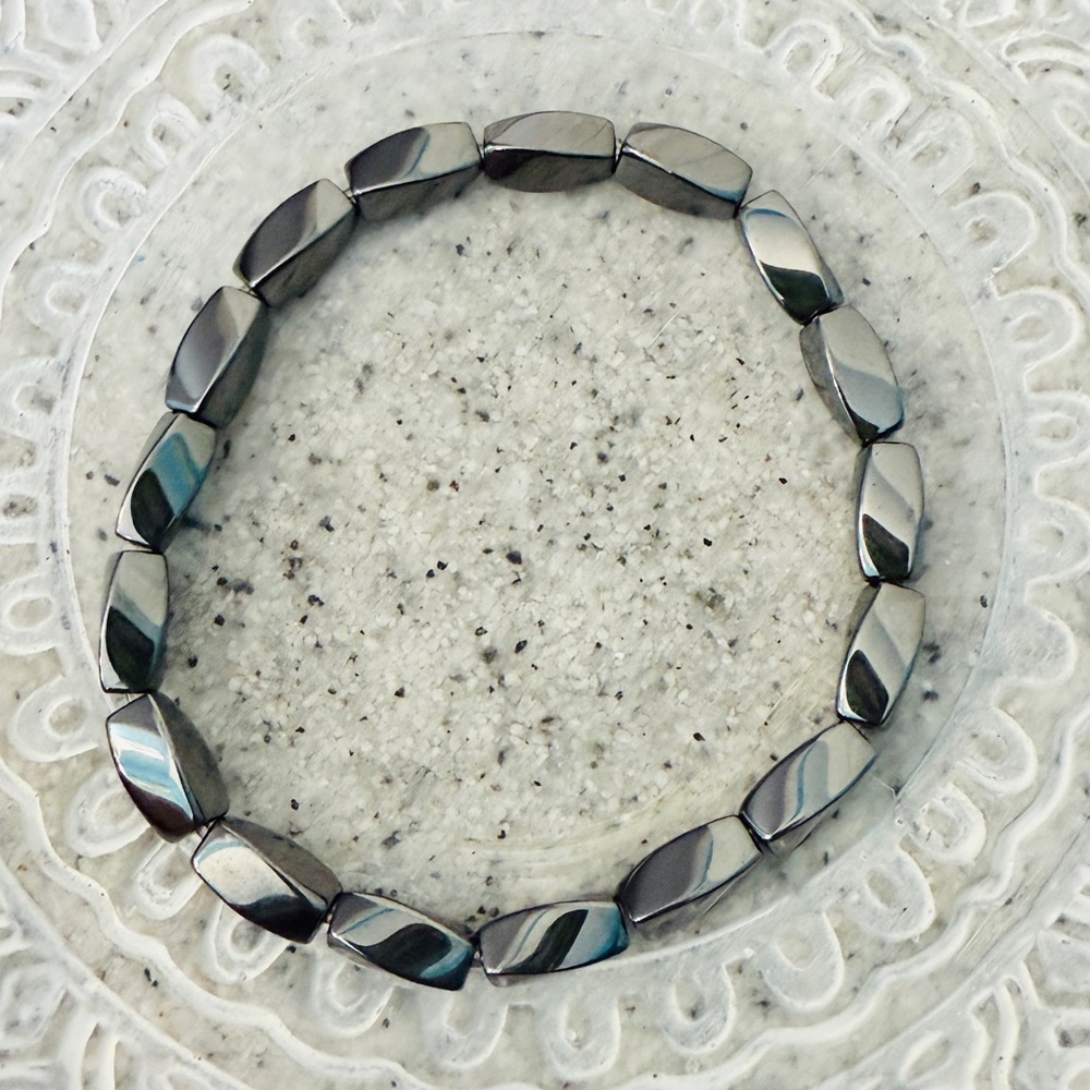 Hematite Beaded Protection Bracelet Handmade by Wandering Bunny LLC